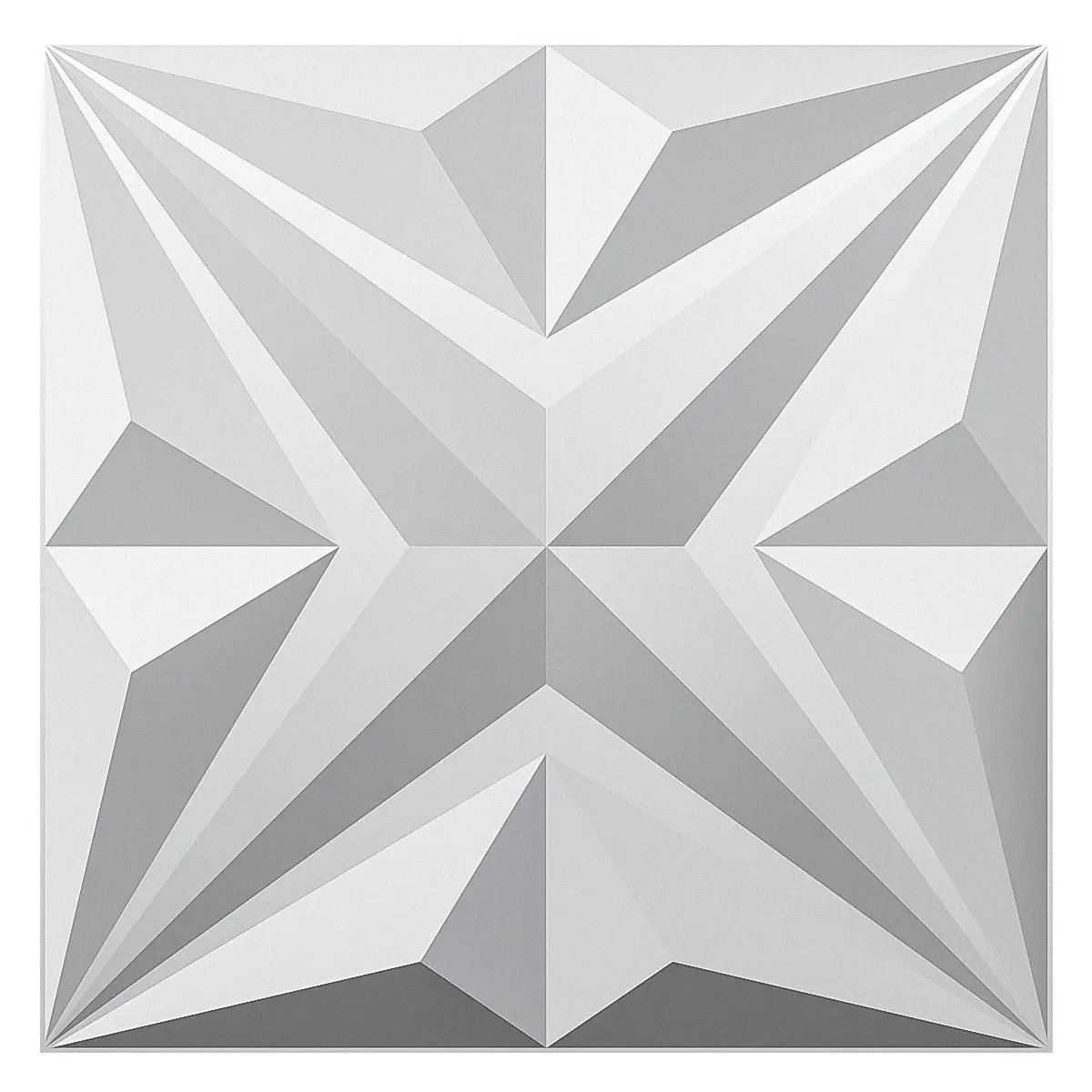 Art3d 3D Wall Panels, Star Textured PVC, 19.7”x19.7”, Pack of 12 (Covers 32 Sq.ft) - Decorative PVC Panels for Wall Decor