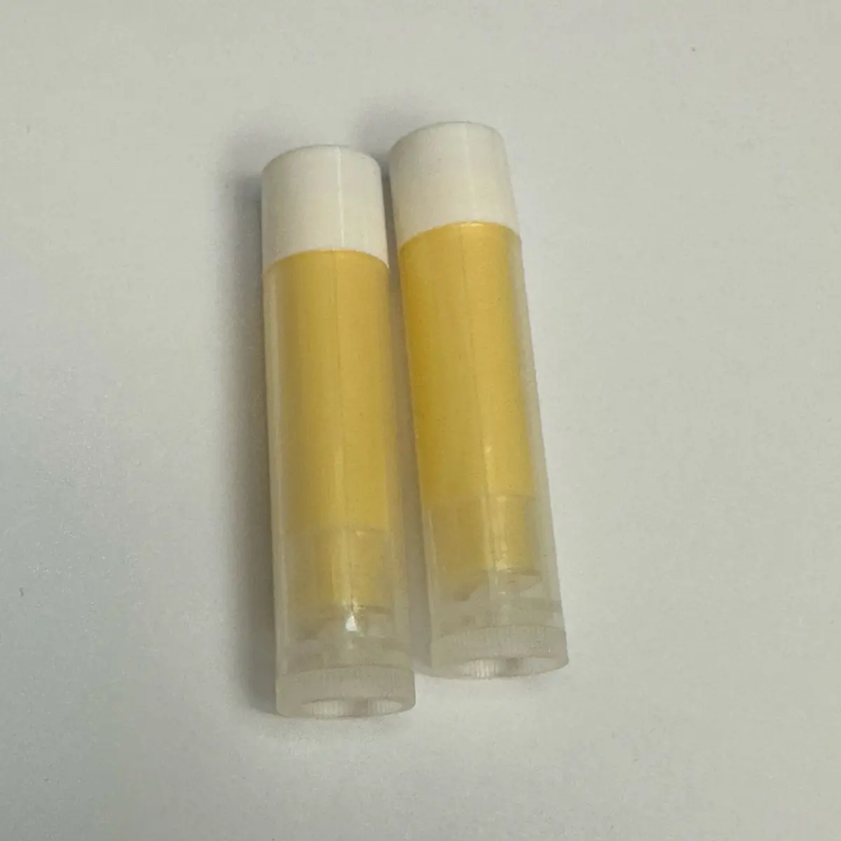 Natural chapsticks made from coconut oil beeswax and mango butter and sunflower seeds oil