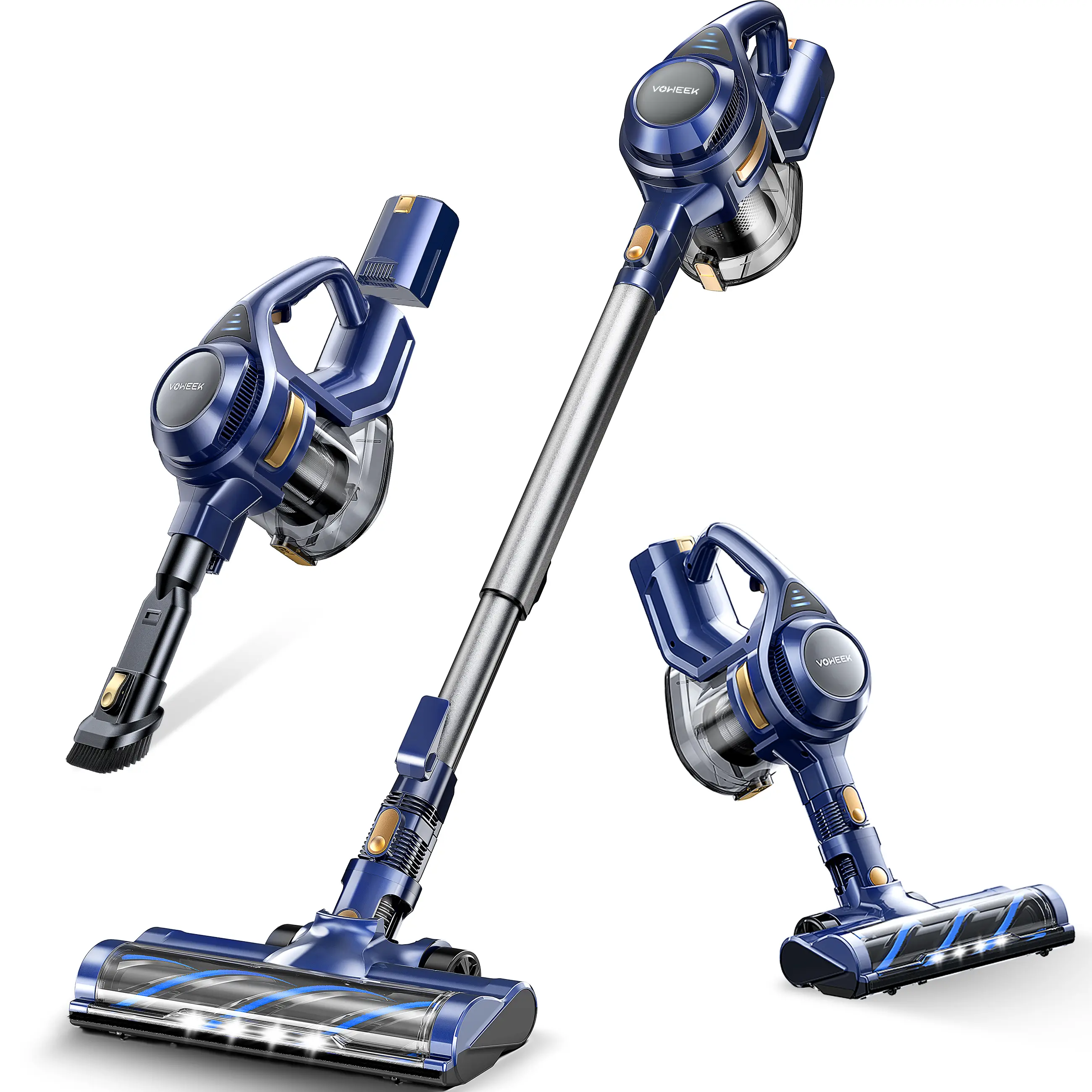 Voweek Cordless Vacuum Cleaner (VC08-VC15) - 45Min Runtime, Lightweight, Multi-Surface Household Vacuum for Floor Care