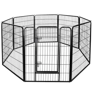 SUPERDEAL 39"H 8 Panels Heavy Duty Metal Pet Dog Exercise Pen Kennel Fence, Outdoor & Indoor