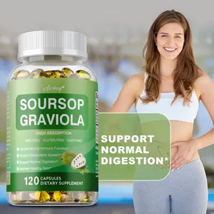 Airboy Soursop Dietary Capsules 120 Capsules, made with premium leaf and fruit extracts, 120 capsules, high-concentration formula, supports skin and digestive health.