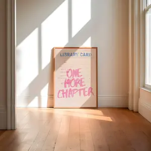 One More Chapter, Wall Print, Bookish Poster, Gift Idea, Reader Poster, Book Print, Trendy Retro Poster