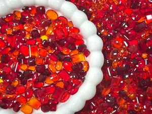 Luxe Ruby Flame Mixed Pointed Back Crystal Glass Rhinestones for Nails Arts and DIY