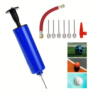 Portable Manual Air Pump for Inflating Basketball, Soccer Ball, Volleyball, Sports Ball, Flexible Hose Design, Easy-To-Use Hand-Powered Pump