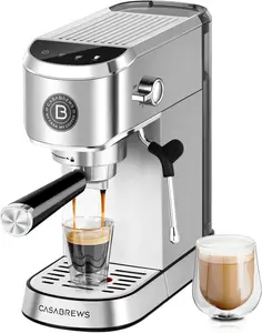 CM5418J Espresso Machine 20 Bar, Professional Espresso Maker with Milk Frother Steam Wand, Stainless Steel Cappuccino Latte Machine with 34oz Removable Water Tank and Touchscreen, Silver