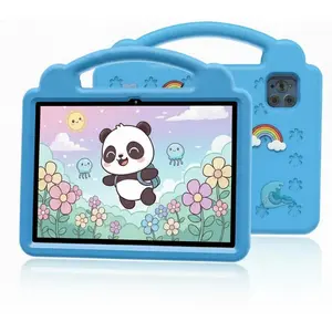 Kids Tablet 10-inch Android OS with Protective EVA Shockproof Case 4GB RAM 64GB ROM WiFi Bluetooth Gift for Children Learning System Quad Core Educational pritom educativa parental control tablet rom tablet  phone Eye Protection