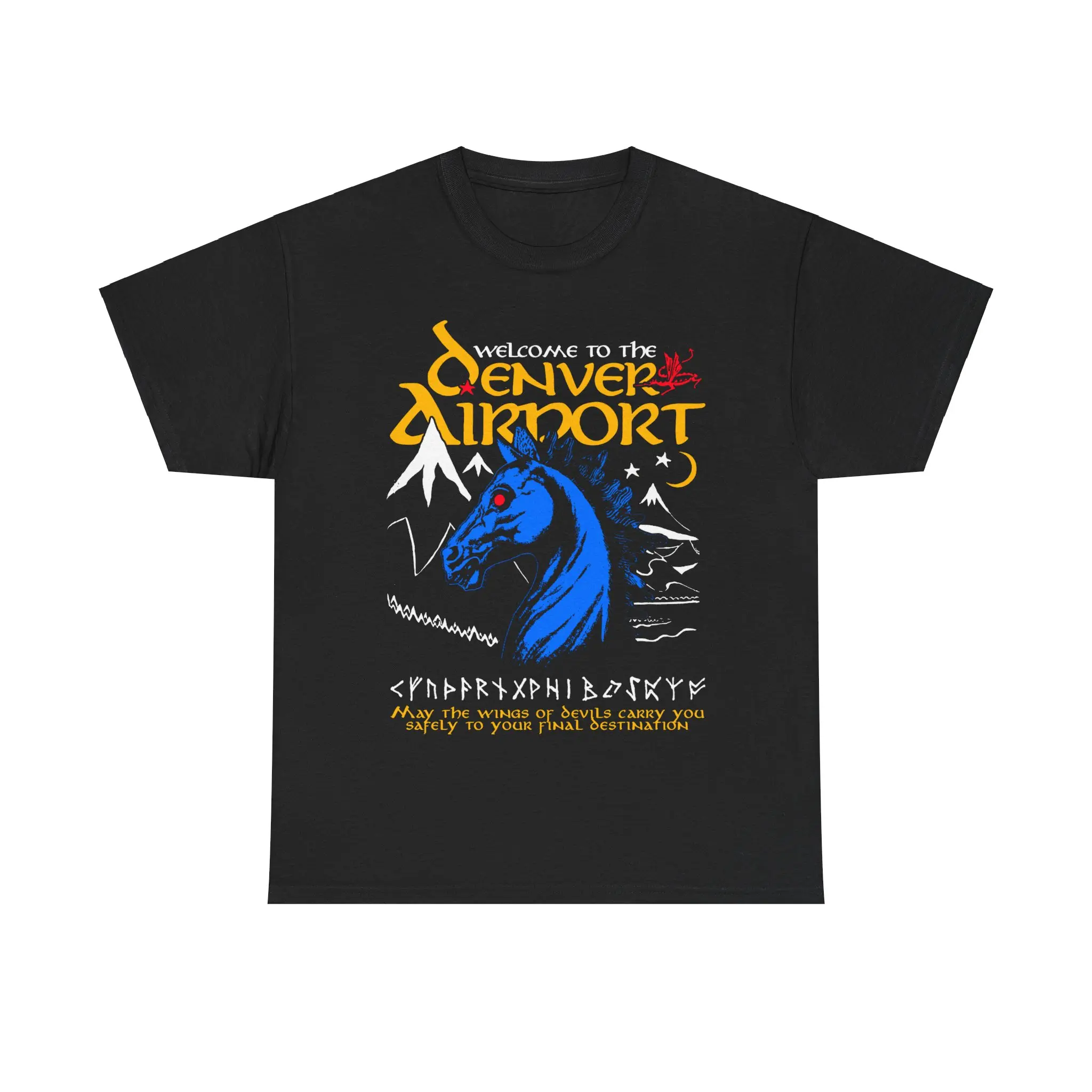 Welcome To The Denver Airport Unisex Heavy Cotton Tee.