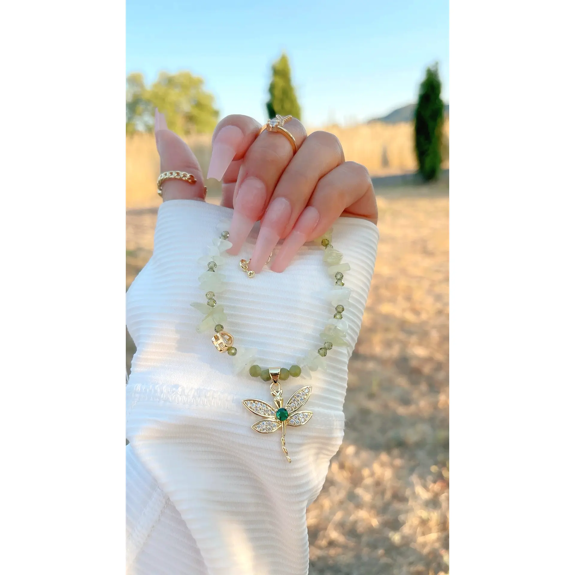 The Jade Dragonfly Bracelet