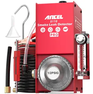 ANCEL S110 Pro EVAP Smoke Machine Car Leak Dector Vacuum Pipe Leak Diagnostic, Car Fuel Pressure Gauge Tester, Smoke Machine for Automotive Truck