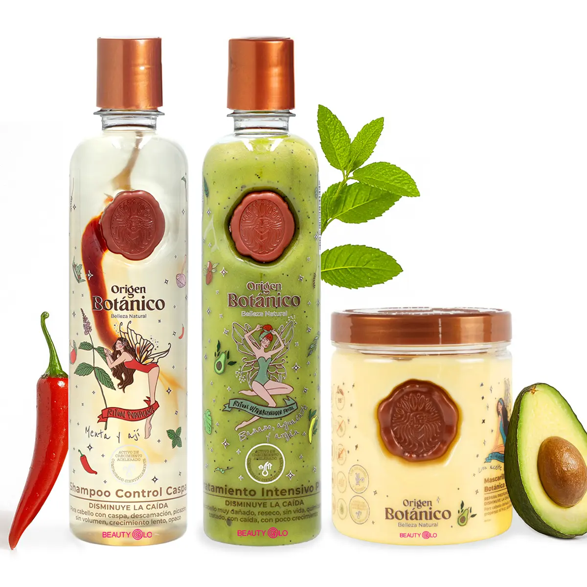 Kit Purificante y Reparador - Dandruff Control Shampoo, Plex Treatment & Repair Mask – Hair Repair & Growth - Origen Botánico