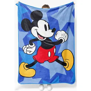 Jay Franco Disney Mickey Mouse Walk of Fame Plush Throw Blanket