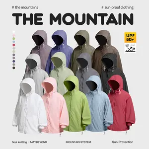 Unisex Lightweight Sun Protection Hooded Jacket, Men & Women Quick Dry UV Protection Windbreaker, Packable Casual Coat for Summer Outdoor & Streetwear