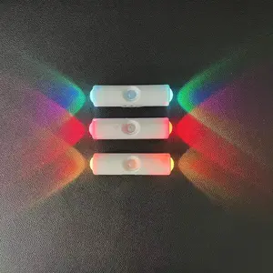USB Rechargeable LED Night Light with Move Sensor, RGB Gradient Ambient Light, Dimmable Indoor Light, Magnetic Step Lamp for Entryway, Bedside, Desk, Closet magnetic step lamp