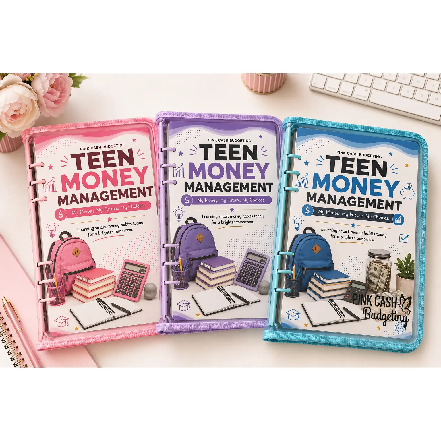 Teen Money Management Binder | Back-to-School Cash Budget Binder for Teens