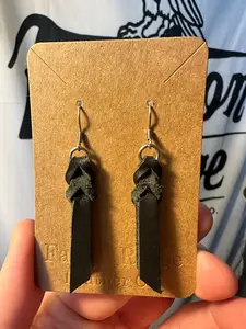 Braided Leather Earrings