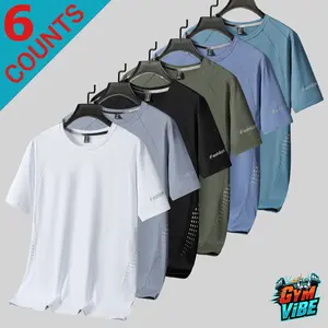 Men's Crew Neck Short Sleeve T-Shirt Set Mesh Panel Side Tops Lightweight Breathable Fabric Comfortable Workout Tees for Gym Running Sports Outdoor Activities Casual Daily Wear All-Season Fashion Loose Slim Fit Trendy Minimalist Style Value Multipack