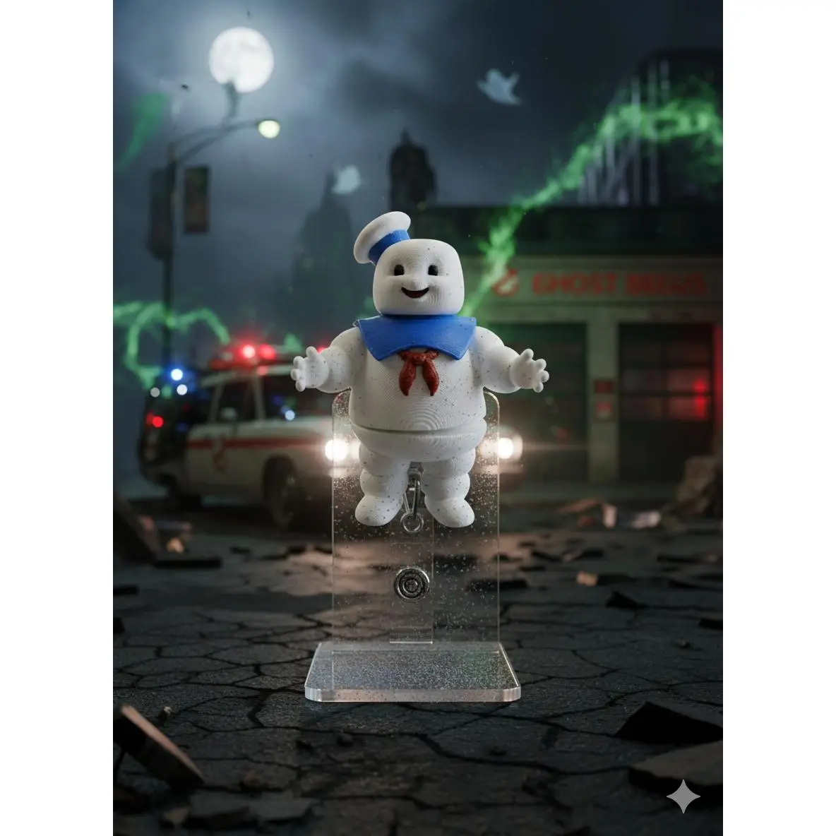 3D Printed Ghostbusters Stay Puft Marshmallow Man Collectible Figurine - Multifunctional Home Decor Statue, Desk Decor Accent, Unique Gift for Home Supplies Enthusiasts, None