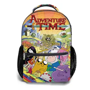 Adventure-Time-Backpacks for Girls, Cute School Backpack for Girls Boys, Aesthetic Bookbag for Teens, Lightweight Classic Backpack for Travel, Work, Picnic A-1
