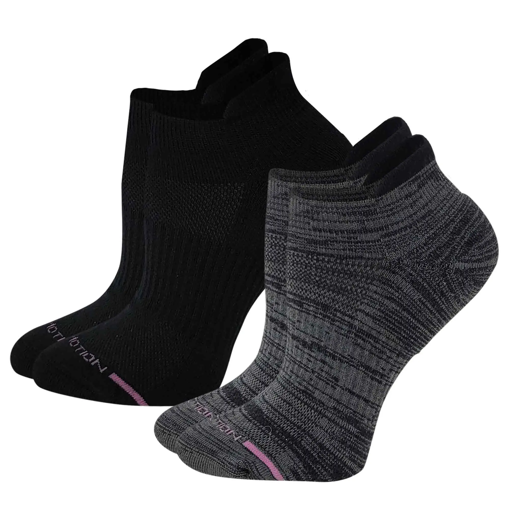Dr. Motion Women's Basic Ankle Compression Socks - Light, Breathable Fabric, Snug Fit, Anti-Odor Properties, All-Seasons Active Routine Support - 2-Pack, Everyday