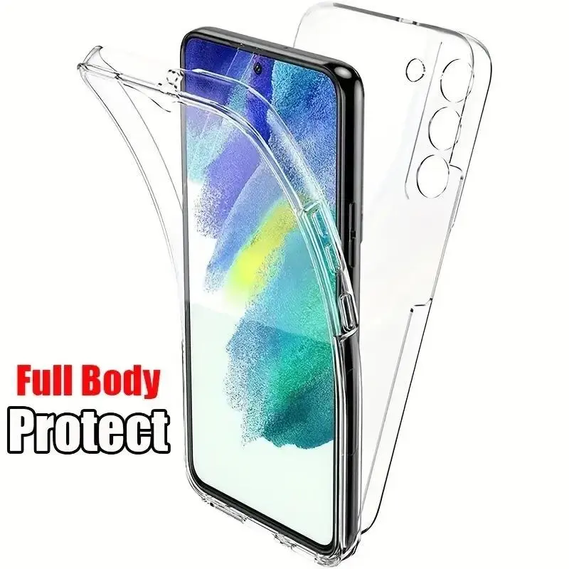 360 Full Body Cover Silicone Case For Samsung Galaxy A71 A51 A31 A21s A11 A82 A72 A52 A42 A32 A22s A12 Double Transparent Cover