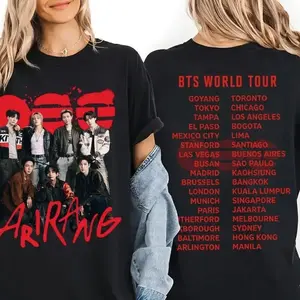 Arirang Tracklist The Kings Are Back Graphic Tee, Bangtan 2026 Album Songs Concert Shirt, Merch Gift for Fan, Bangtan Boys Group Shirt YCS YXI
