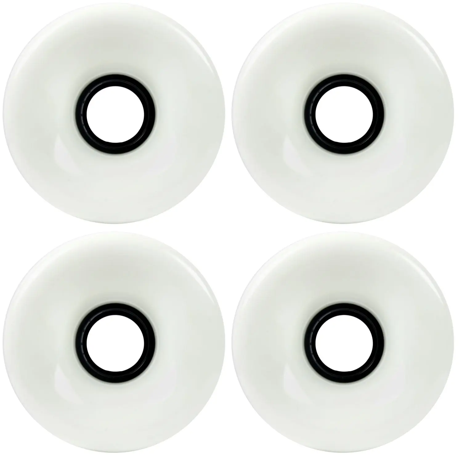 Blank Longboard Wheels 4 pack - 70mm Solid White