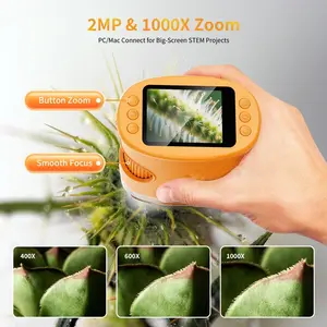 [Christmas Gift] 4K 2'' IPS Screen Handheld Digital Microscope 1000X, USB-Powered Compact Educational Toy for Kids & Students