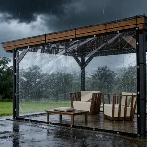 Stop Dust & Rain Instantly – 10x13 FT Clear Waterproof Cover, Transparent Protective Sheet for Furniture, Patio, Balcony, Outdoor Storage, Easy Clean Plastic Dust Cover for Temporary Protection & Everyday Use