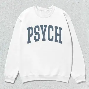 Psych Sweatshirt Psychology Collegiate Crewneck Sweater Unisex Grey