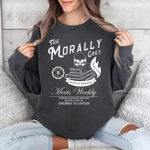 The Moral.ly Gre.y Book Club Sweatshirt, Dark Romance Shirt, Vintage Bookish Merch, Dark Fantasy Shirt, Reading Shirt, Book Lover Gifts