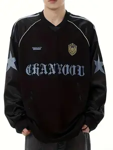 Men's Breathable Mesh Long Sleeve T-Shirt, Fall Fashion Casual Sports Jersey, Trendy Design, Comfortable Fit, Ideal for Daily Wear