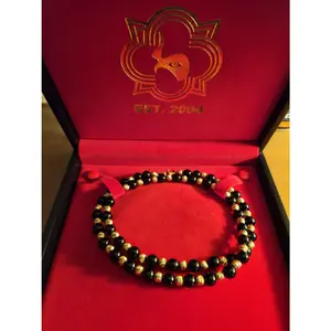Trax NYC Custom 14k Handmade Gold & Onyx Chain From Albania
