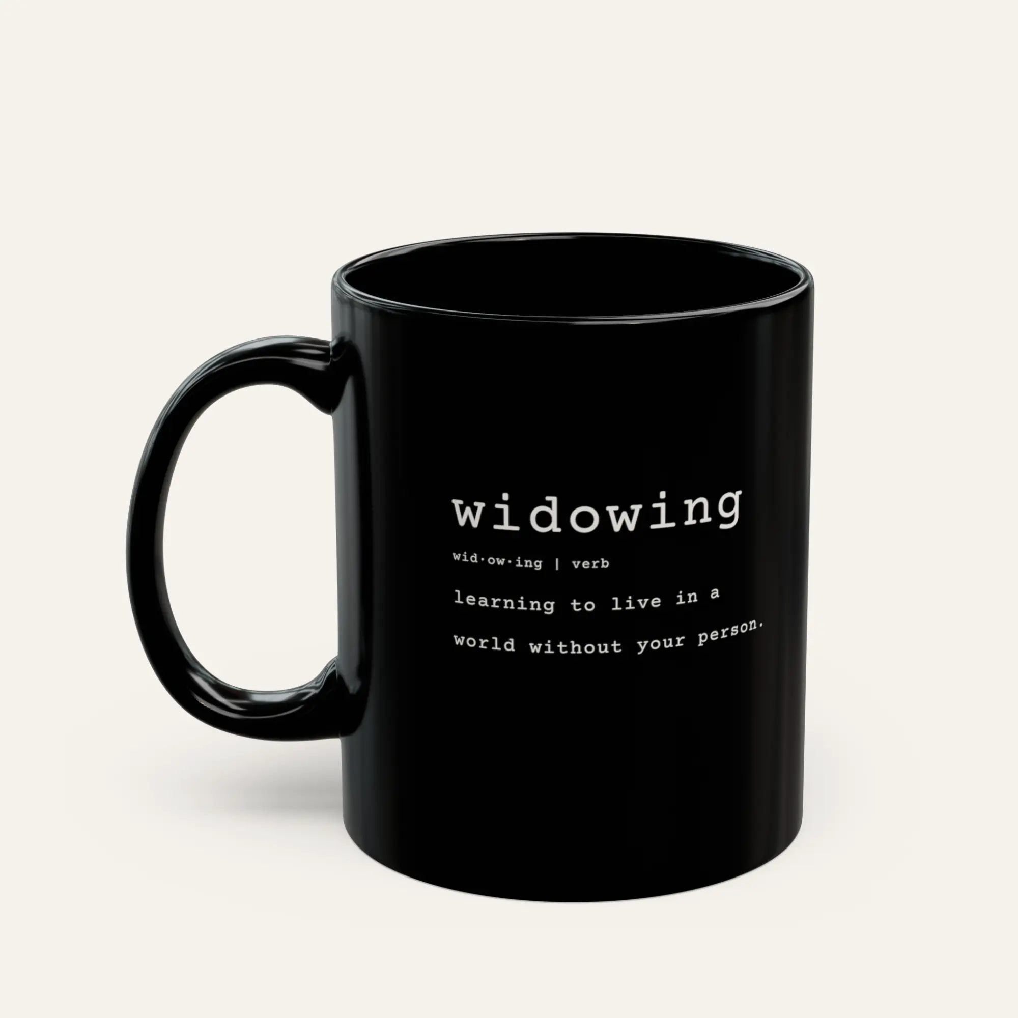 widowing. | world's shittiest club | ceramic mug | black
