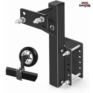 Elevated Spare Tire Carrier Mount, Folding 17 Inch Heavy Duty Trailer Bracket Holder, Fits 4, 5 & 6 Lugs Trailer Wheels with 4", 4.5", 4.75", 5" & 5.5" Bolt Patterns, Load Capacity Up to 150 Lbs