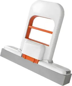 Mini Mop, Mini Foldable Desktop Mop, Mini Sponge Mop for Small Spaces, Wet and Dry Use Cleaning System Small Mops for Bathroom Kitchens Desktop Glass (Orange)