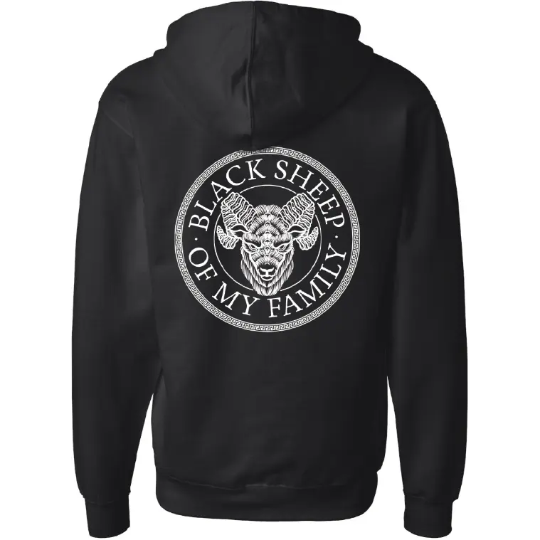 Black Sheep Unisex Midweight Zip Hoodie