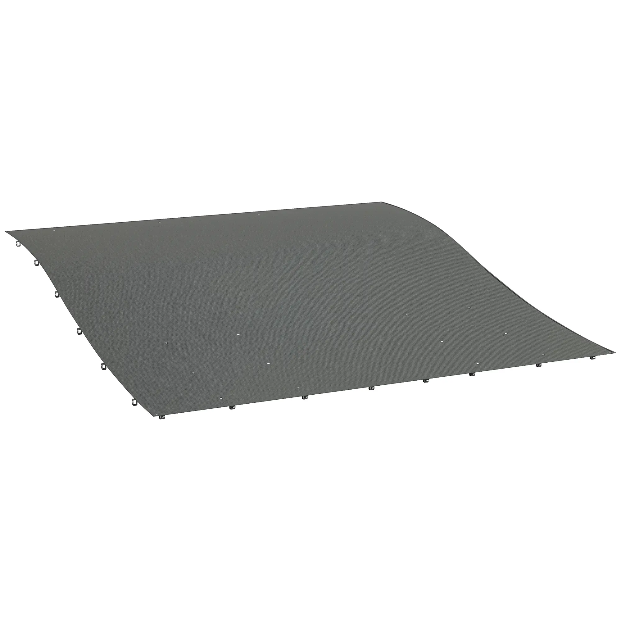 10x10 Pergola Replacement Canopy Dark Gray 220gsm PU Coated UV30 Plus Splashproof Fade Resistant for Backyard Patio