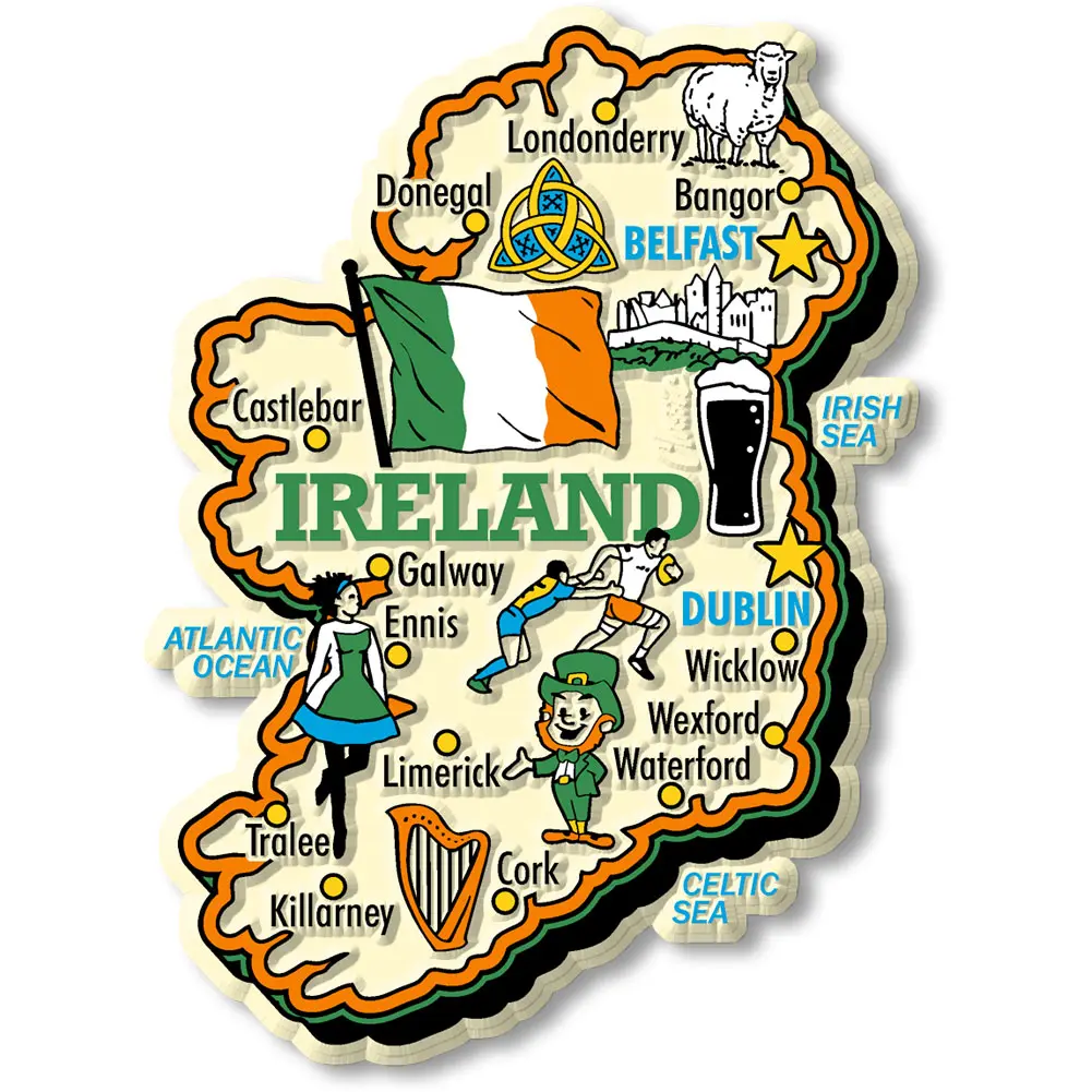 Ireland Jumbo Country Magnet by Classic Magnets