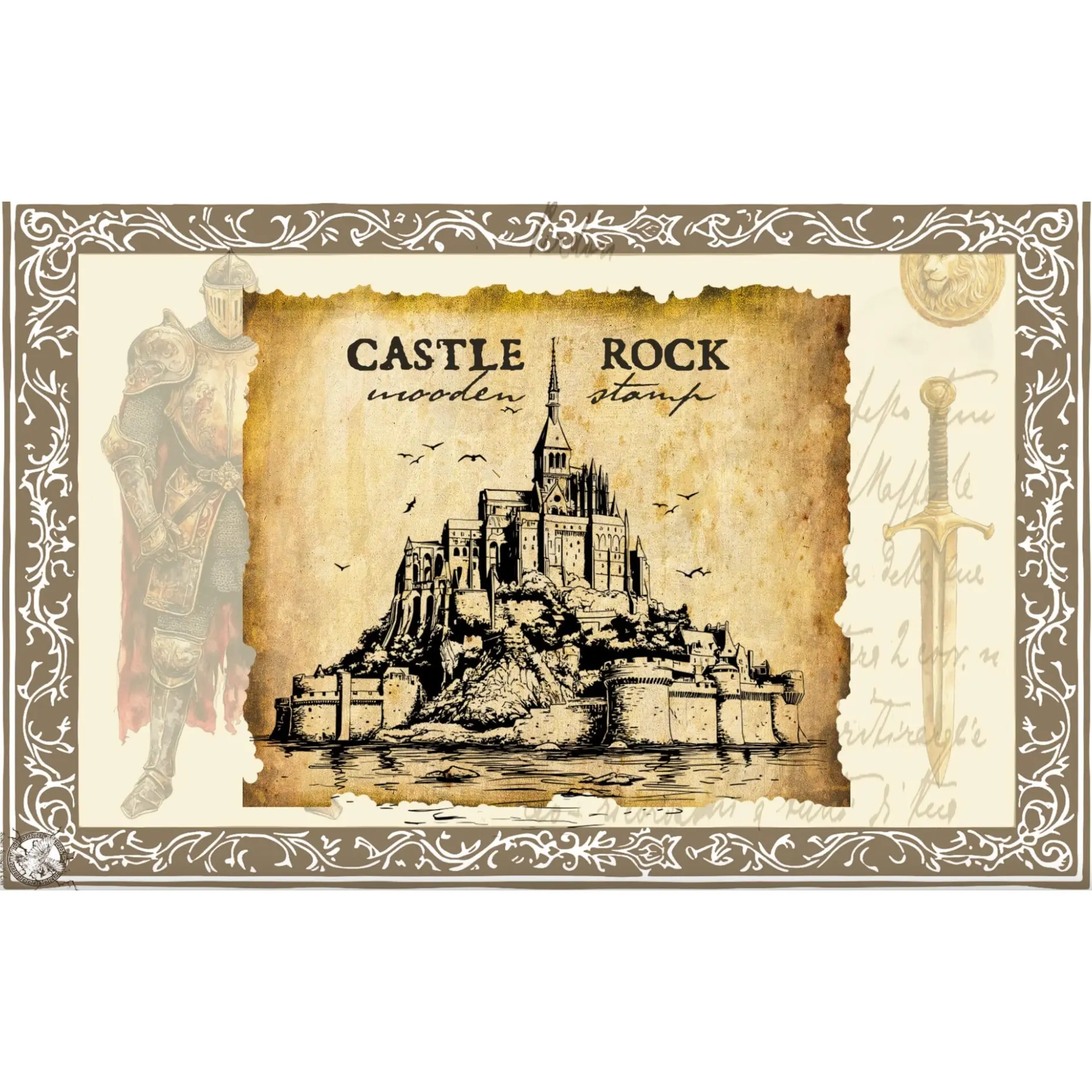 Castle Rock Wooden Stamp