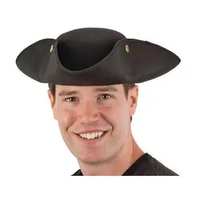 Tricorn Hat - Colonial - Pirate - Black - Costume Accessory - Adult Teen