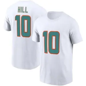 Tyreek Hill #10 Miami Football T-Shirt Cotton Jersey