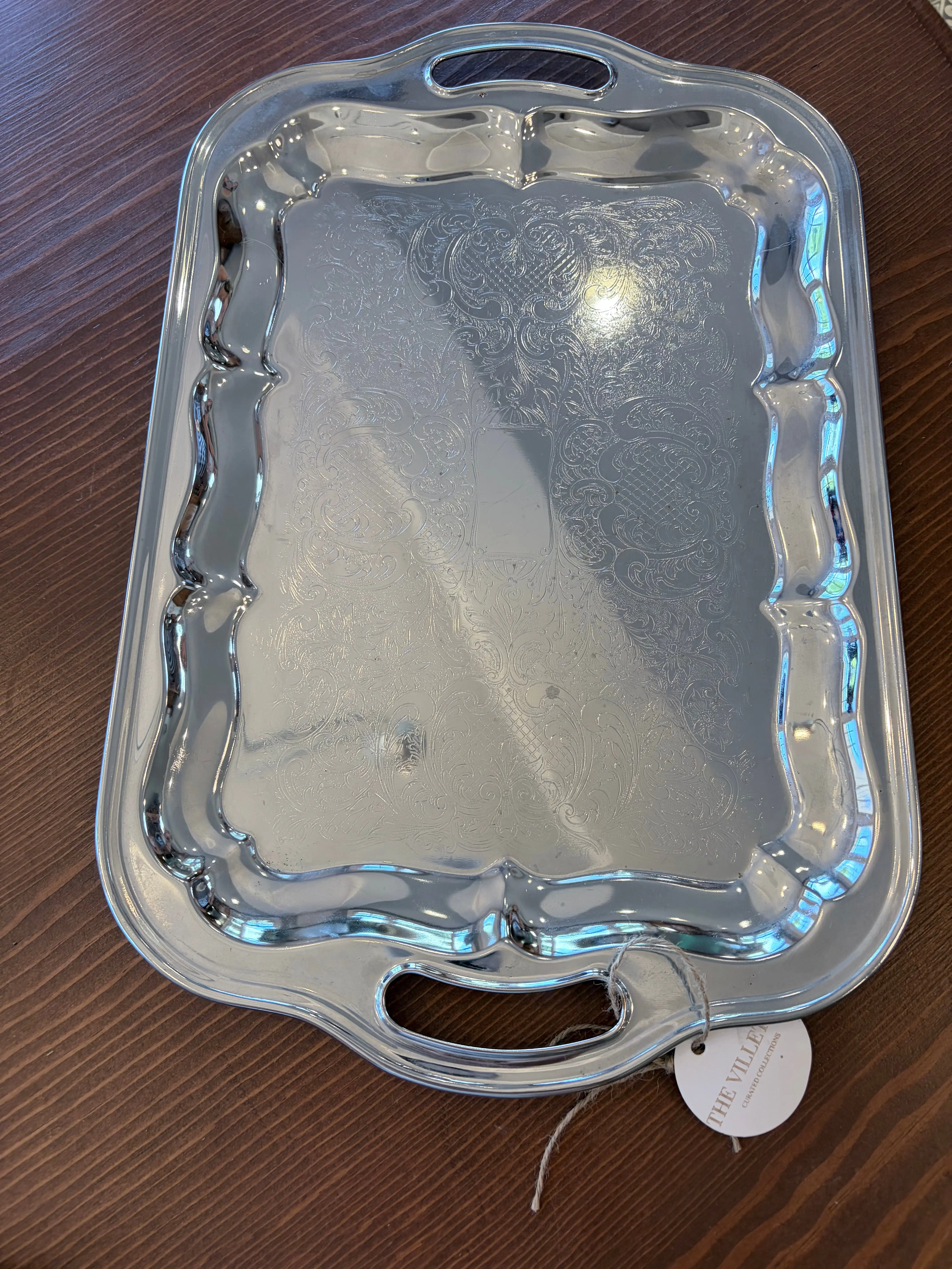 Large Rectangle Silver Tray
