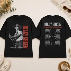 Riley Green Country Tour Shirt, Retro Cowboy As It Gets Tee, Vintage Western Concert Graphic T-Shirt PVB