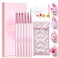 Valentines Nail Art Brushes 6Pcs