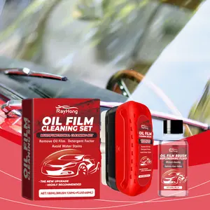 Car Window Crystal Transparent Glass Cleaner Set Anti-Rain Stain Removal Car Window Glass Cleaning Brush