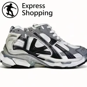 Vintage Distressed Chunky Sneakers,Same design for men and women; matching shoes for couples.Breathable Mesh Retro Height Increasing Shoes.7.0