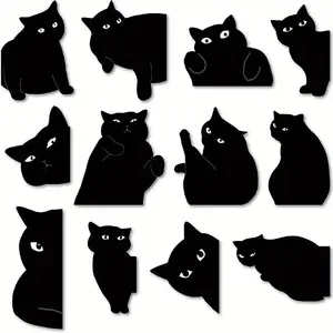Magnetic Bookmark, 6/12pcs Cute Cat Pattern Bookmark, Book Marker for Cat Lover Gifts, Bookmark for Students Teachers School Home, Book Accessories