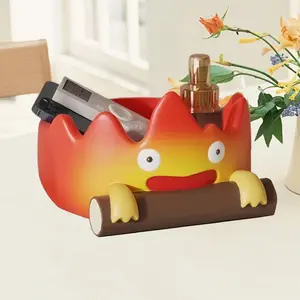 Anime Resin Cartoon Flame Figure Stylish Keychain Tray, Multi-Size Outdoor Indoor Decoration, Perfect Christmas and New Year Gift Choice