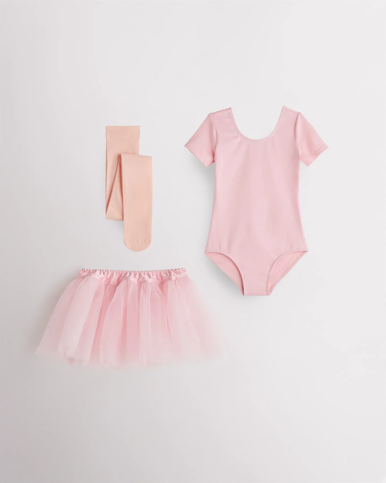 Girls' Luxe Skirt Ballet Starter Kit, Breathable Fit Cotton Blend Dancewear with Footed Dancing Tights, Footed Tights, Gymnastics
