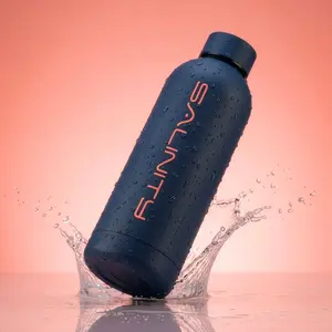 Salinity Soft-Touch Insulated Stainless Water Bottle - Navy